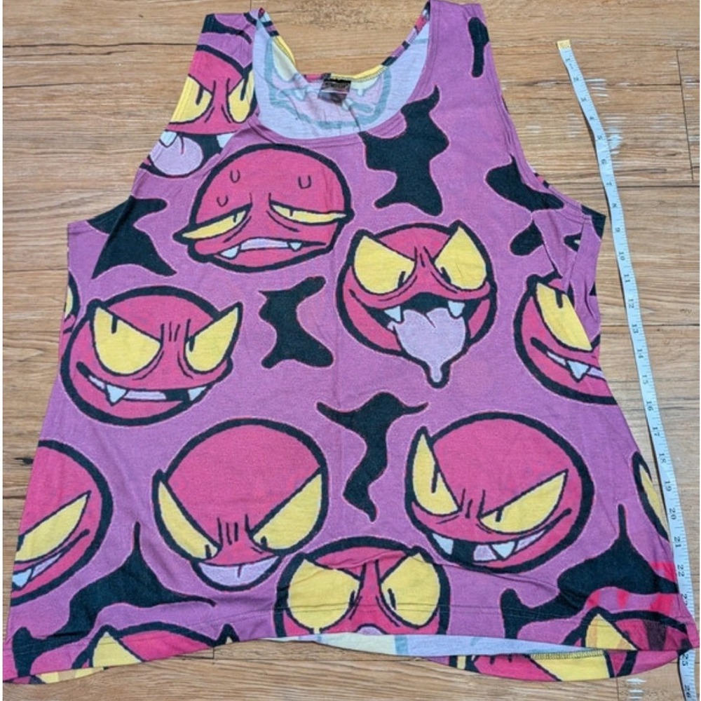 Rage On! Monster All Over Print Tank Top Pink XL Sleeveless Graphic Tee